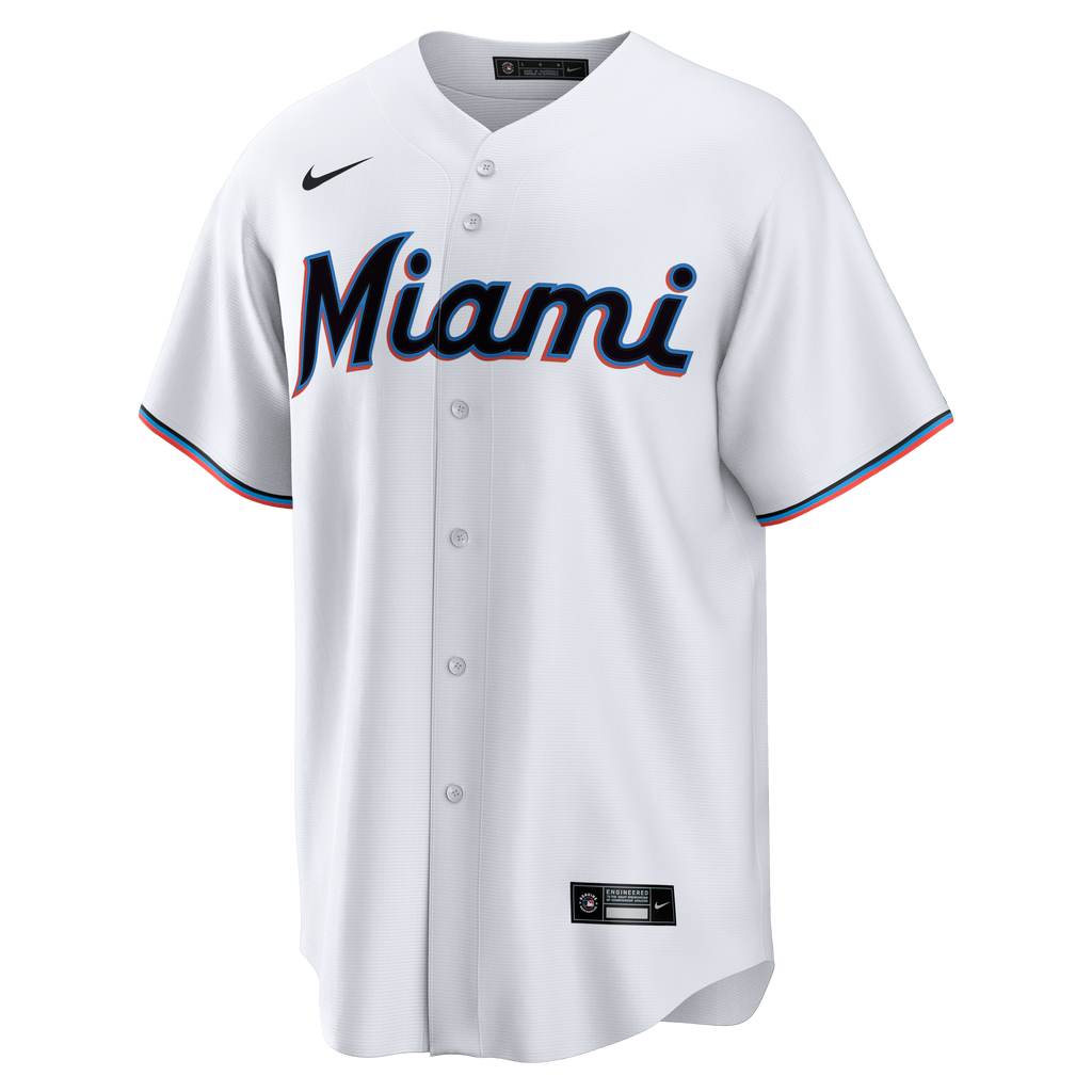 Men's Miami Marlins Nike White Home Big & Tall Replica Jersey