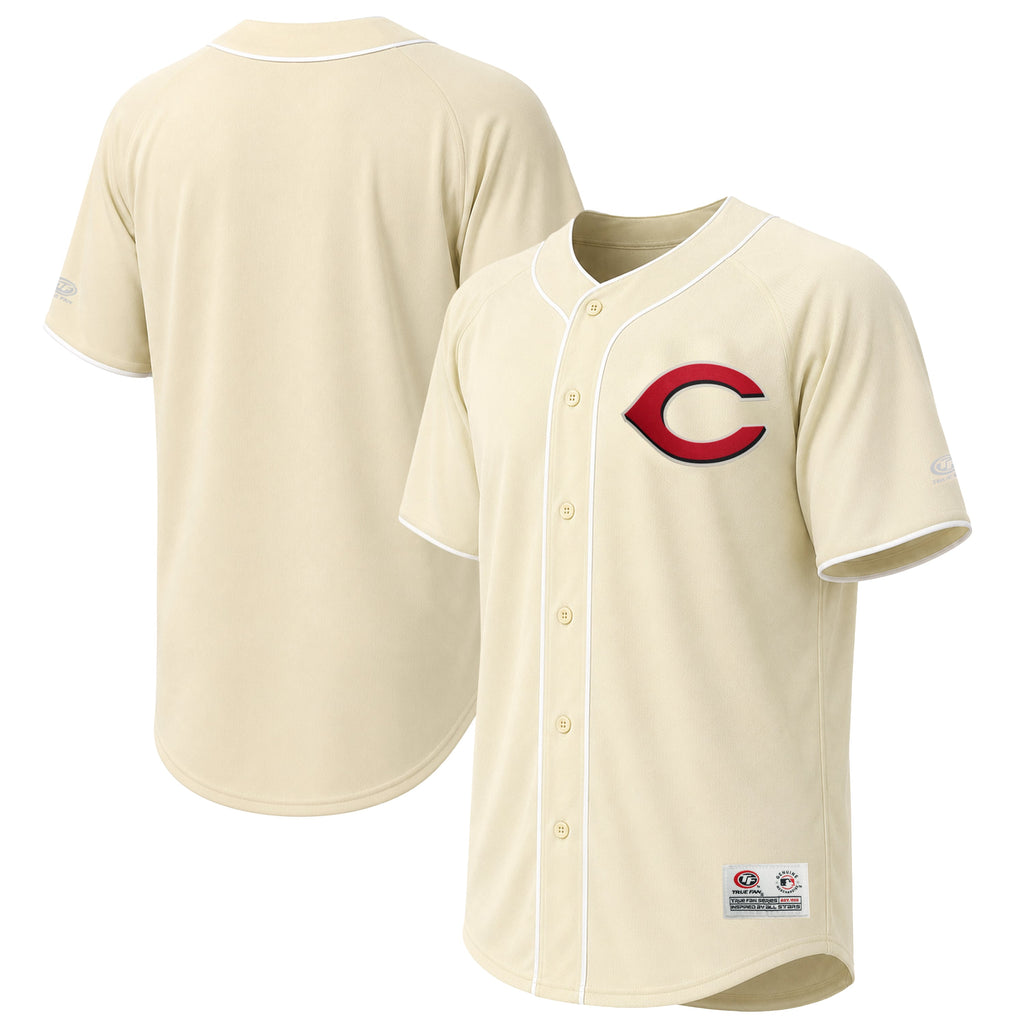 Men's Cincinnati Reds Stitches Cream Fashion Jersey