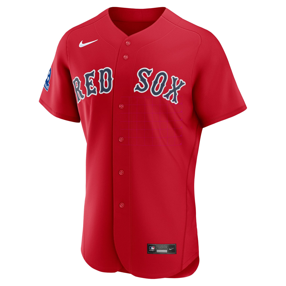 Men's Boston Red Sox Nike Red Alternate Sponsor Patch Authentic Jersey