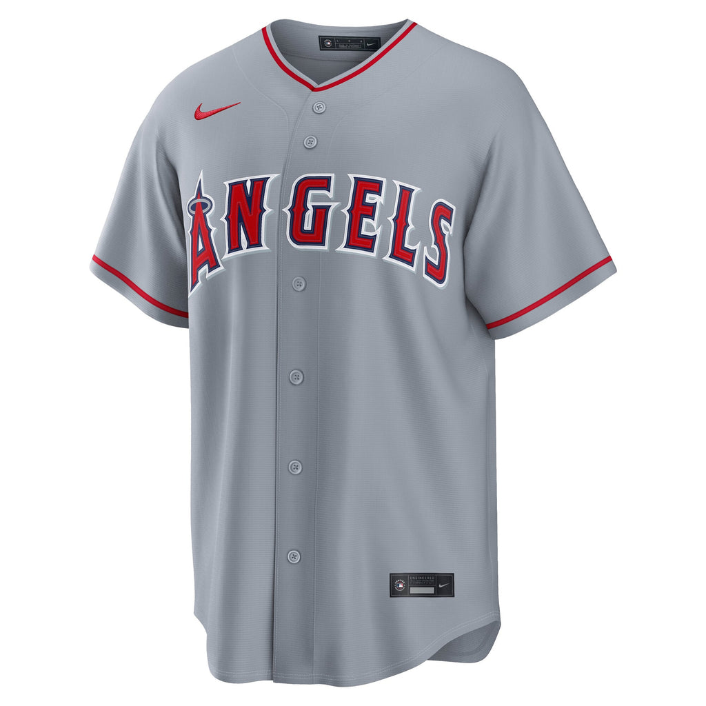 Men's Los Angeles Angels Mike Trout Nike Gray Road Replica Jersey