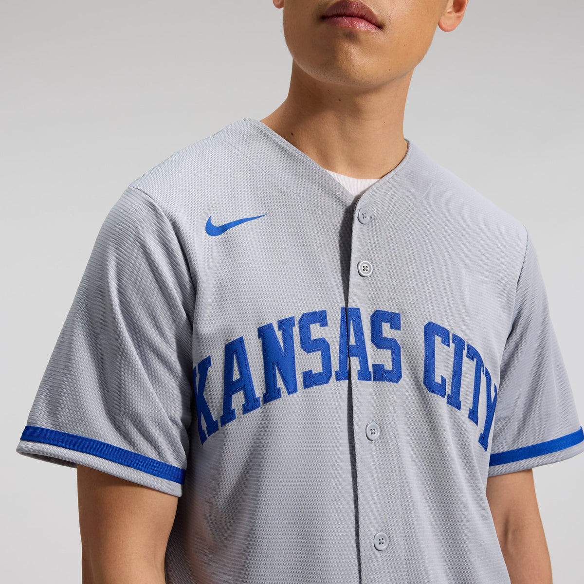 Men's Kansas City Royals Bobby Witt Jr. Nike Gray Road Replica Jersey