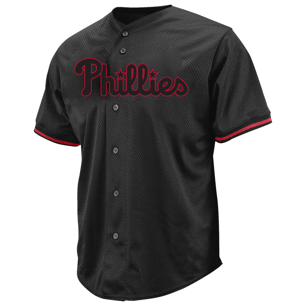 Men's Philadelphia Phillies Profile Black Big & Tall Pop Fashion Jersey