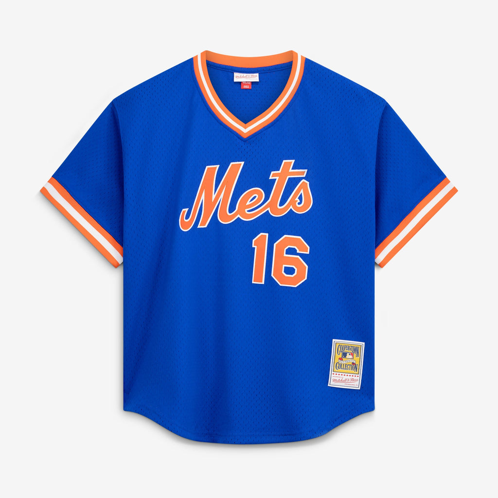 Men's New York Mets Dwight Gooden Mitchell & Ness Royal Authentic Batting Practice Jersey