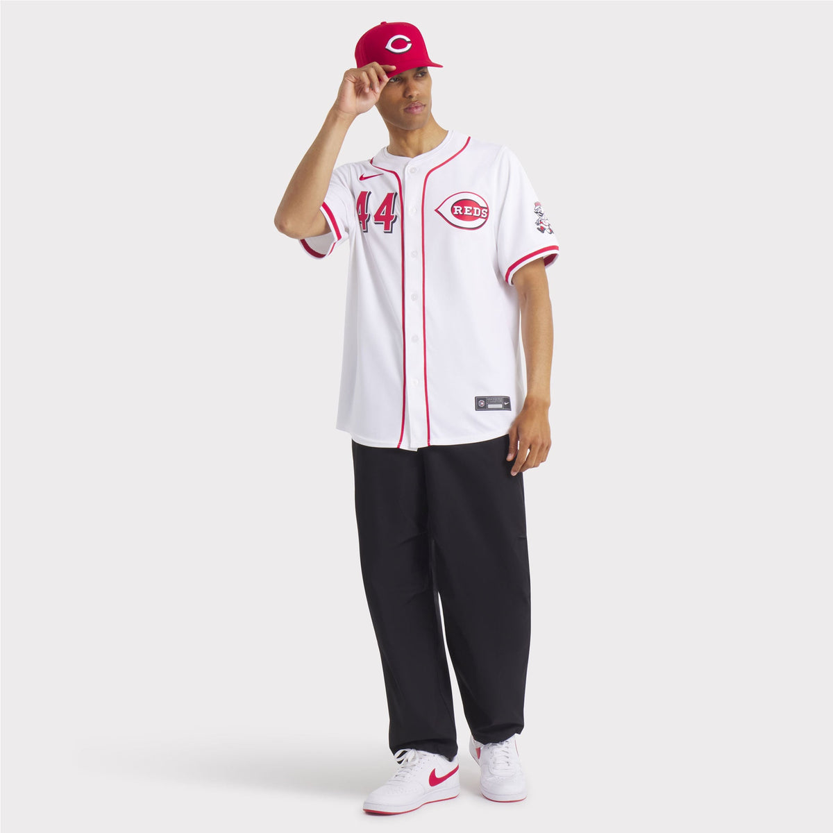Men's Cincinnati Reds Elly De La Cruz Nike Gray Road Limited Player Jersey