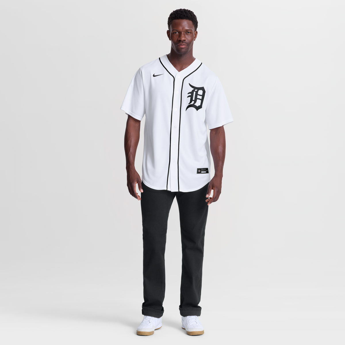 Men's Detroit Tigers Max Clark Nike White Home Replica Jersey