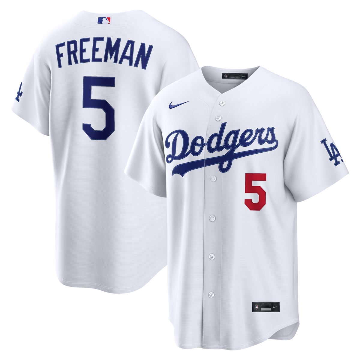 Men's Los Angeles Dodgers Freddie Freeman Nike White Home Stadium Jersey