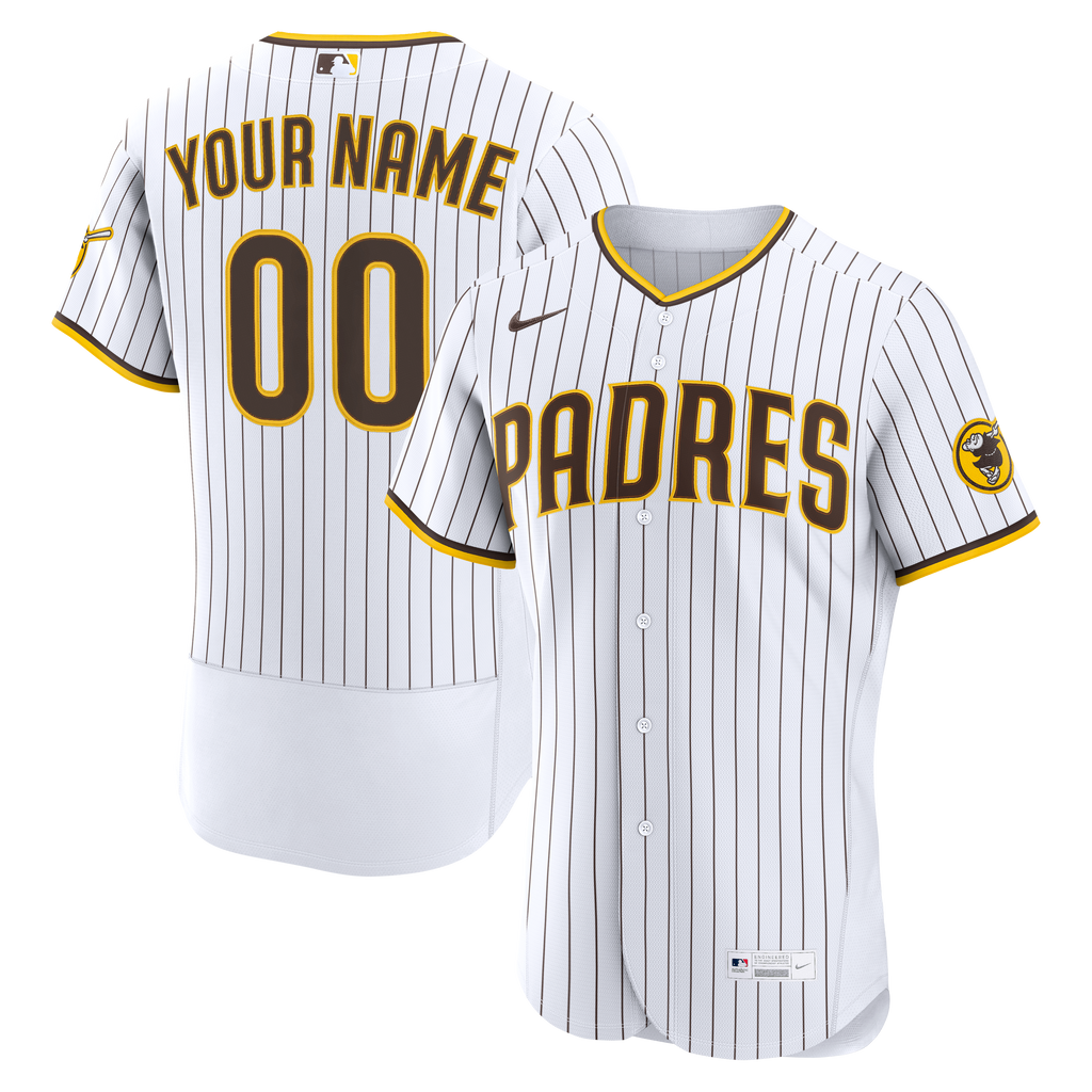 Men's San Diego Padres Nike White Home Authentic Custom Jersey
