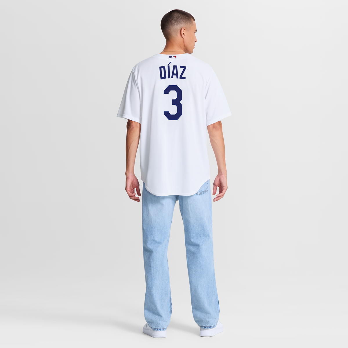 Men's Los Angeles Dodgers Edwin Díaz Nike White Home Replica Jersey