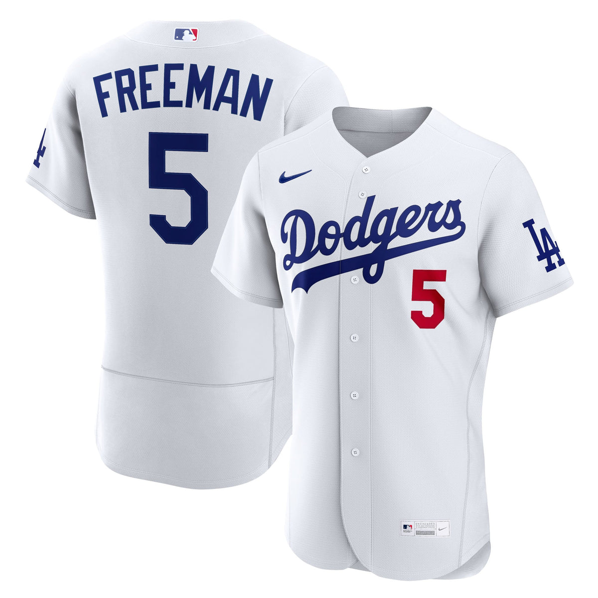 Men's Los Angeles Dodgers Freddie Freeman Nike White Home Authentic Jersey