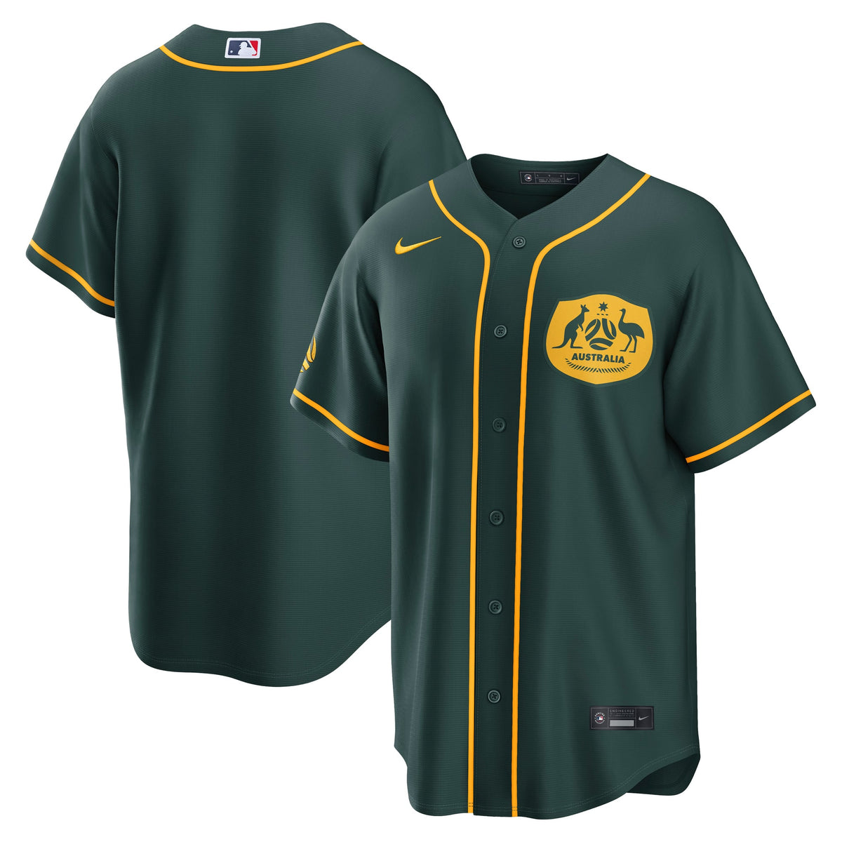 Men's Australia National Team x MLB Nike Green Stadium Replica Jersey