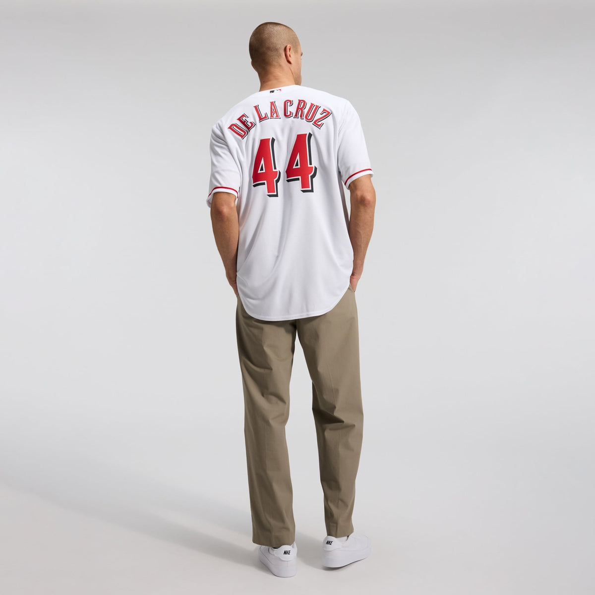 Men's  Cincinnati Reds Elly De La Cruz Nike White Alternate 2 Replica Jersey