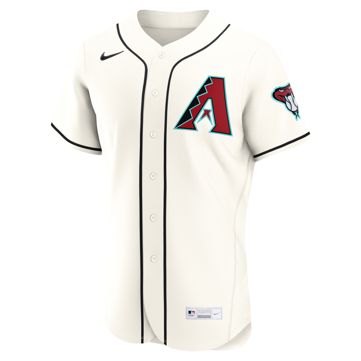 Men's Arizona Diamondbacks Nike Cream Home Authentic Custom Jersey