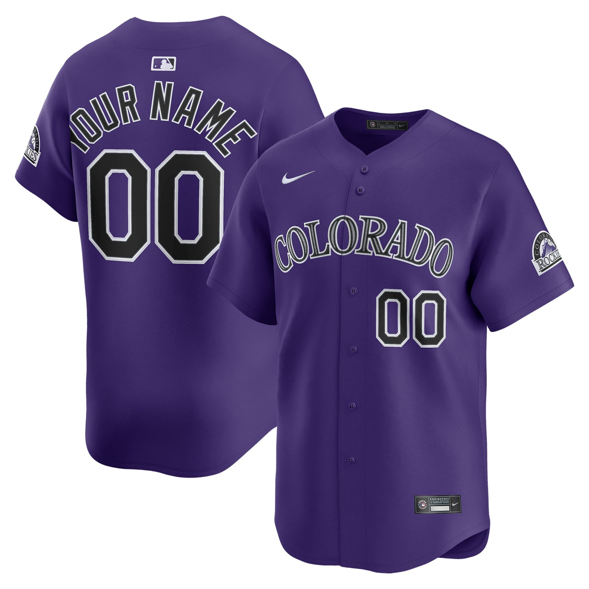 Men's Colorado Rockies Nike White Home Limited Custom Jersey