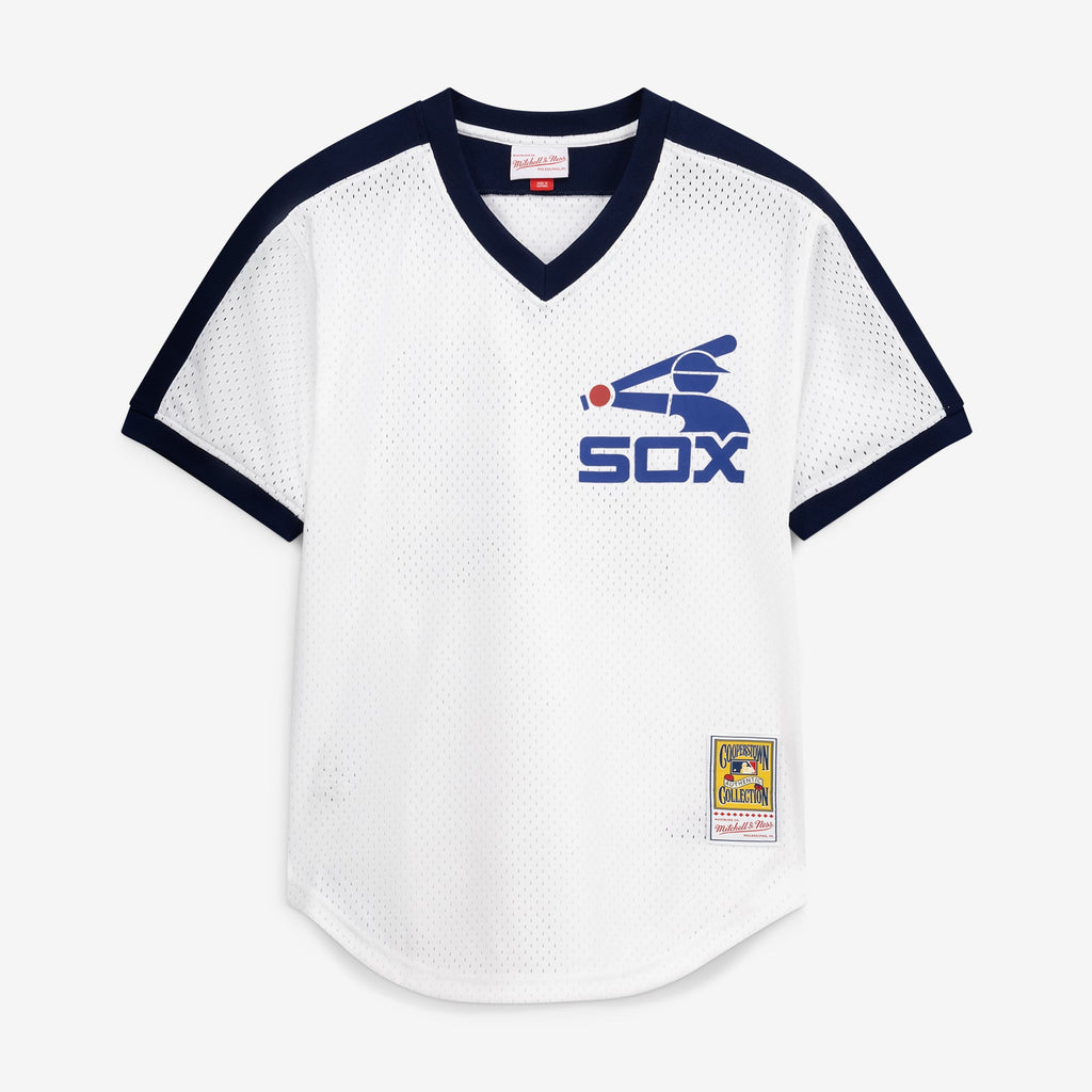 Men's Chicago White Sox Carlton Fisk Mitchell & Ness Navy Authentic Batting Practice Jersey