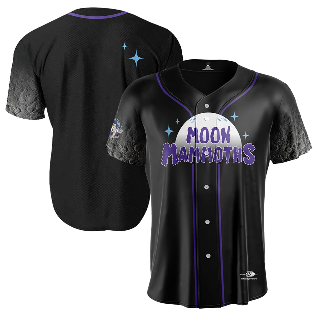 Men's Erie SeaWolves Black Moon Mammoths Alternate Replica Jersey