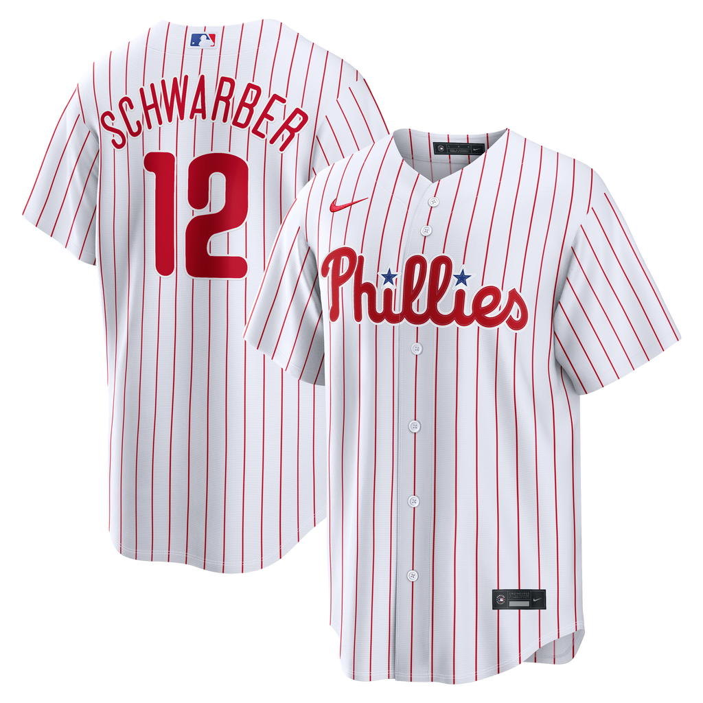 Men's Philadelphia Phillies Kyle Schwarber Nike White Home Replica Jersey