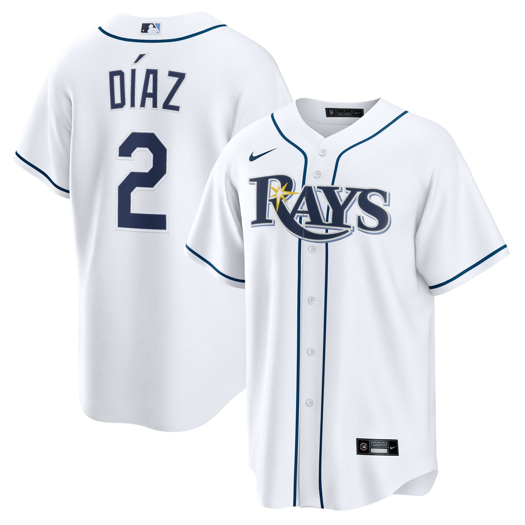 Men's  Tampa Bay Rays Yandy Díaz Nike White Home Replica Jersey