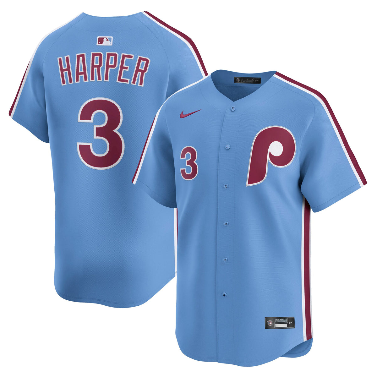 Men's Philadelphia Phillies Bryce Harper Nike White Home Limited Player Jersey