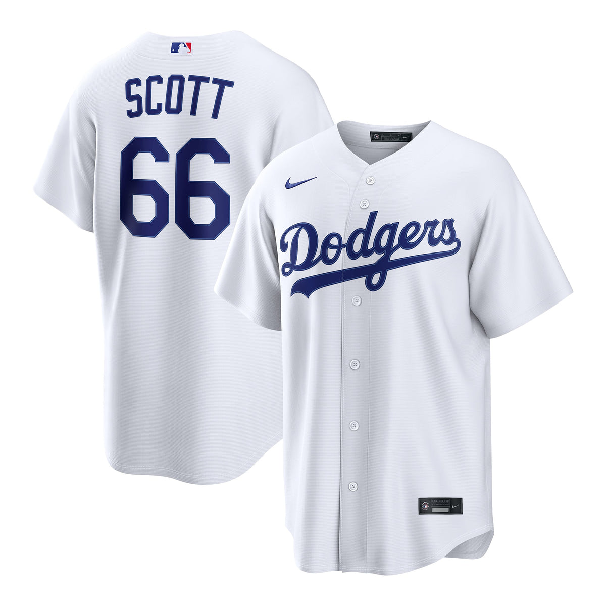 Men's Los Angeles Dodgers Tanner Scott Nike White Home Replica Jersey