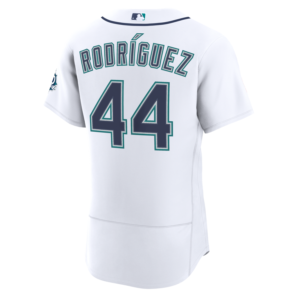 Men's Seattle Mariners Julio Rodriguez Nike White Home 50th Season Authentic Jersey