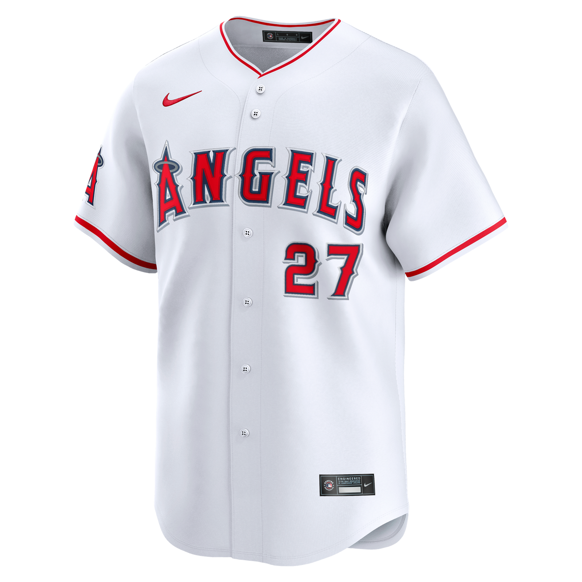 Men's Los Angeles Angels Mike Trout Nike White Home Limited Player Jersey