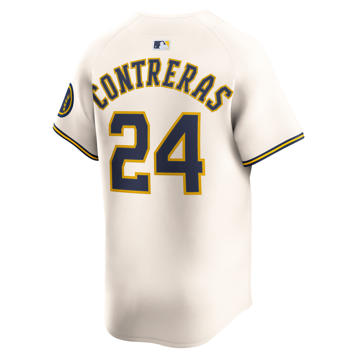 Men's Milwaukee Brewers William Contreras Nike Cream Home Limited Player Jersey