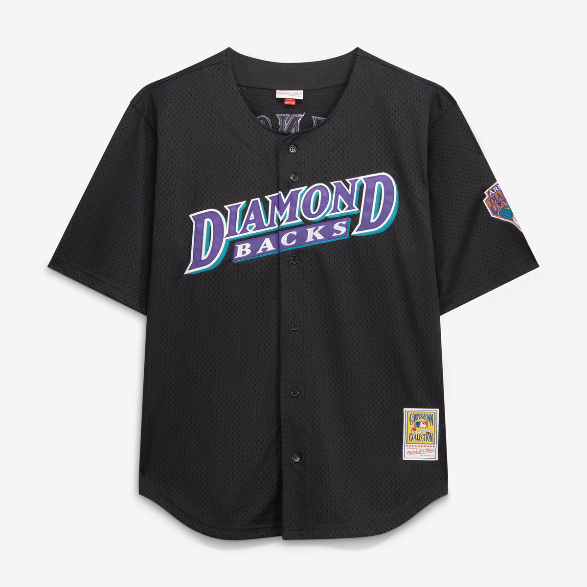 Men's Arizona Diamondbacks Randy Johnson Mitchell & Ness Black Big & Tall Cooperstown Mesh Batting Practice Jersey