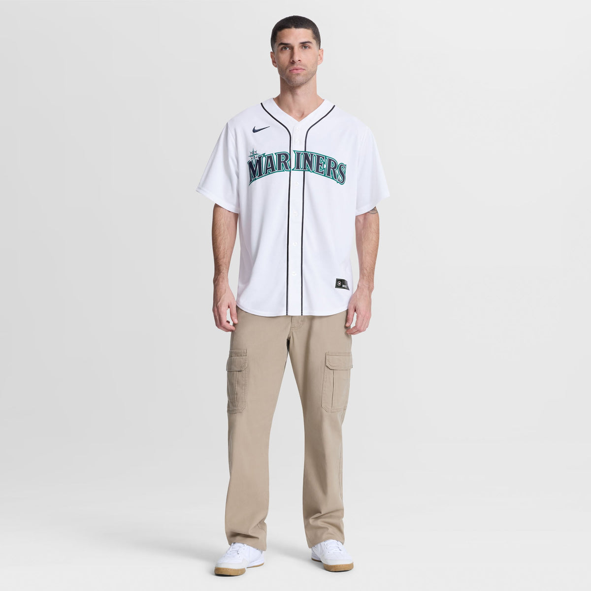 Men's Seattle Mariners Cole Young Nike White Home Replica Jersey