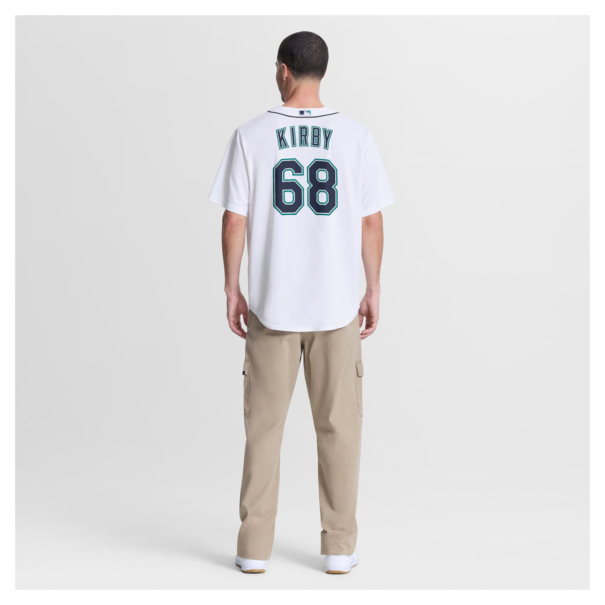 Men's Seattle Mariners George Kirby Nike White Home Replica Jersey