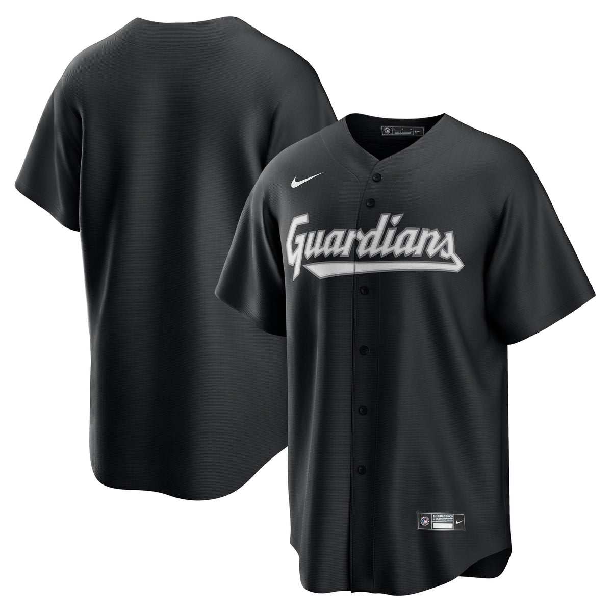 Men's Cleveland Guardians  Nike Black Replica Jersey