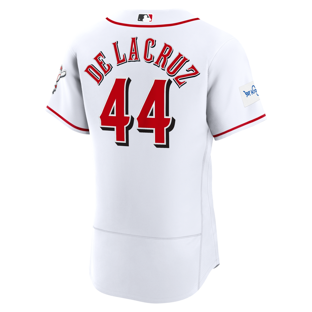 Men's Cincinnati Reds Elly De La Cruz Nike Red Alternate Authentic Sponsor Patch Jersey