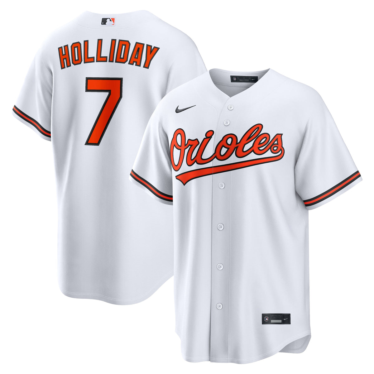 Men's Baltimore Orioles Jackson Holliday Nike White Home Replica Jersey