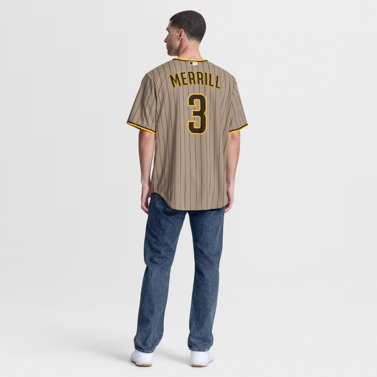 Men's San Diego Padres Jackson Merrill Nike Sand Alternate Replica Jersey