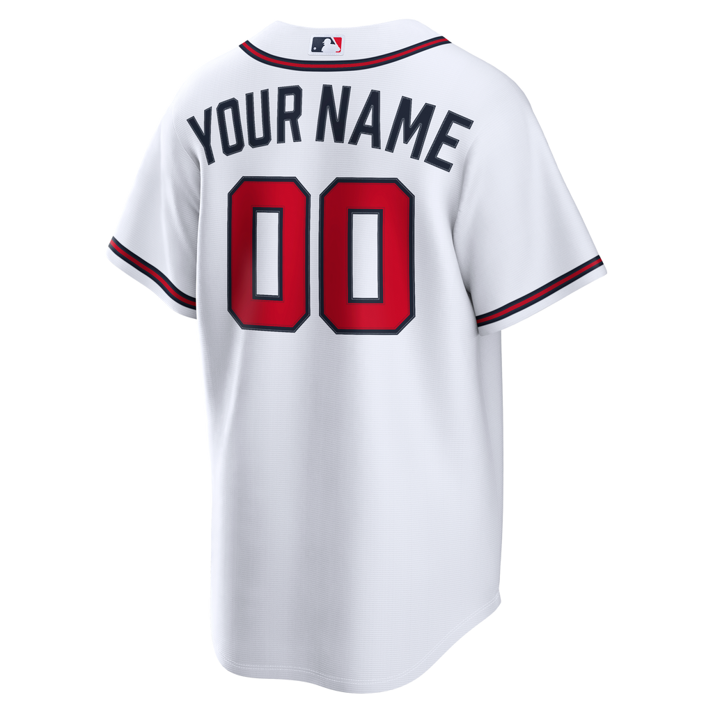 Men's Atlanta Braves Nike White Home Stadium Custom Jersey