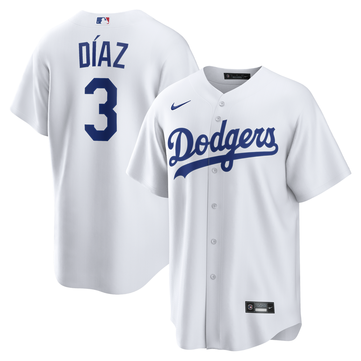 Men's Los Angeles Dodgers Edwin Díaz Nike White Home Replica Jersey