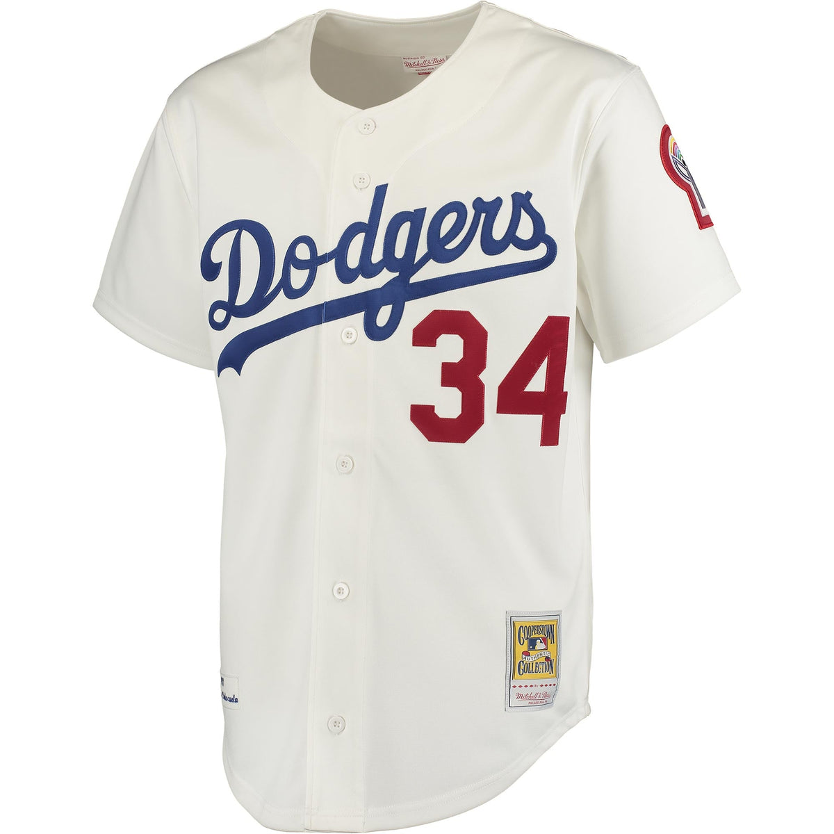 Men's Los Angeles Dodgers Fernando Valenzuela Mitchell & Ness Gray Road 1981 Cooperstown Collection Authentic Jersey