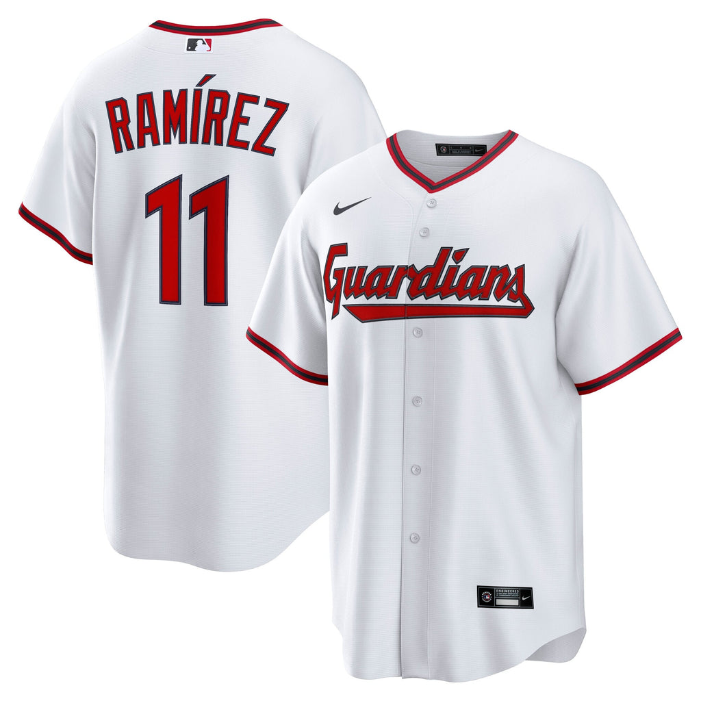 Men's  Cleveland Guardians José Ramírez Nike White Home Replica Jersey