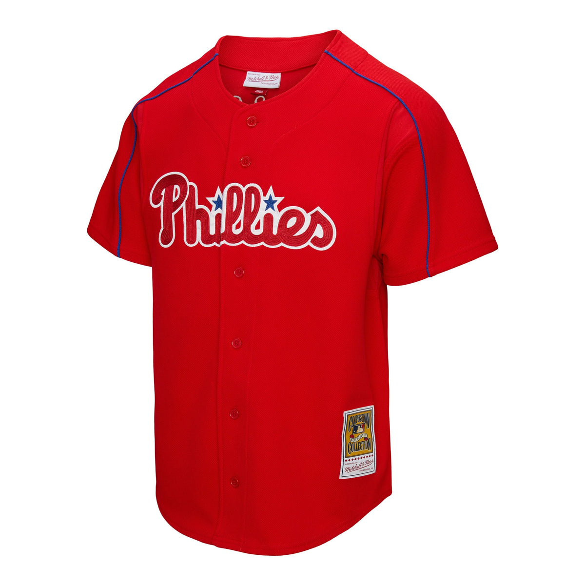 Men's Philadelphia Phillies Ryan Howard Mitchell & Ness Red Big & Tall Cooperstown Mesh Batting Practice Jersey