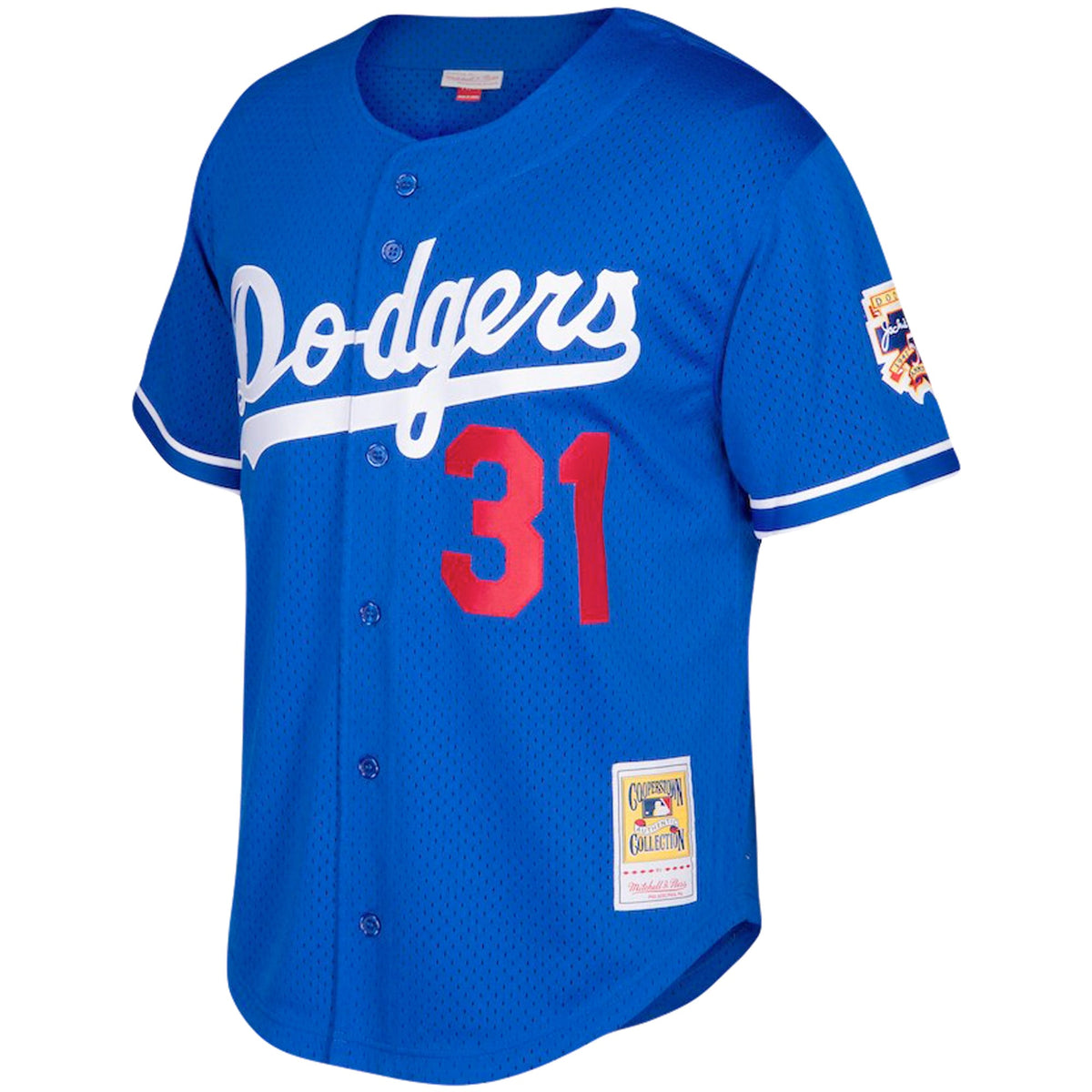 Men's Los Angeles Dodgers Mike Piazza Mitchell & Ness Royal Big & Tall Cooperstown Mesh Batting Practice Jersey
