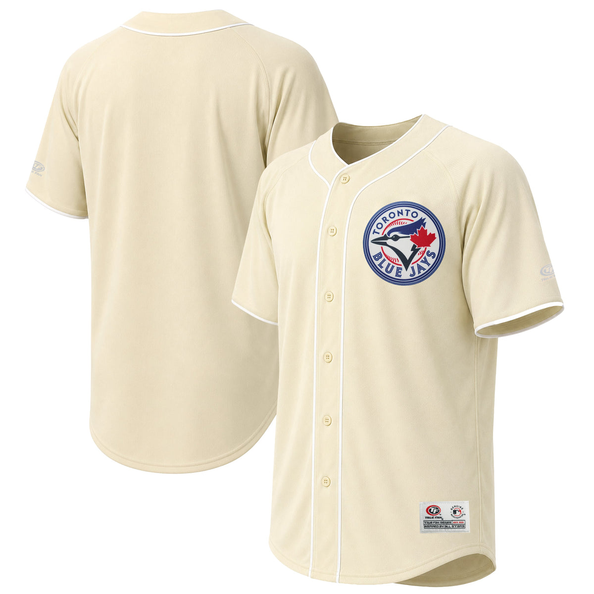 Men's Toronto Blue Jays Stitches Cream Fashion Jersey