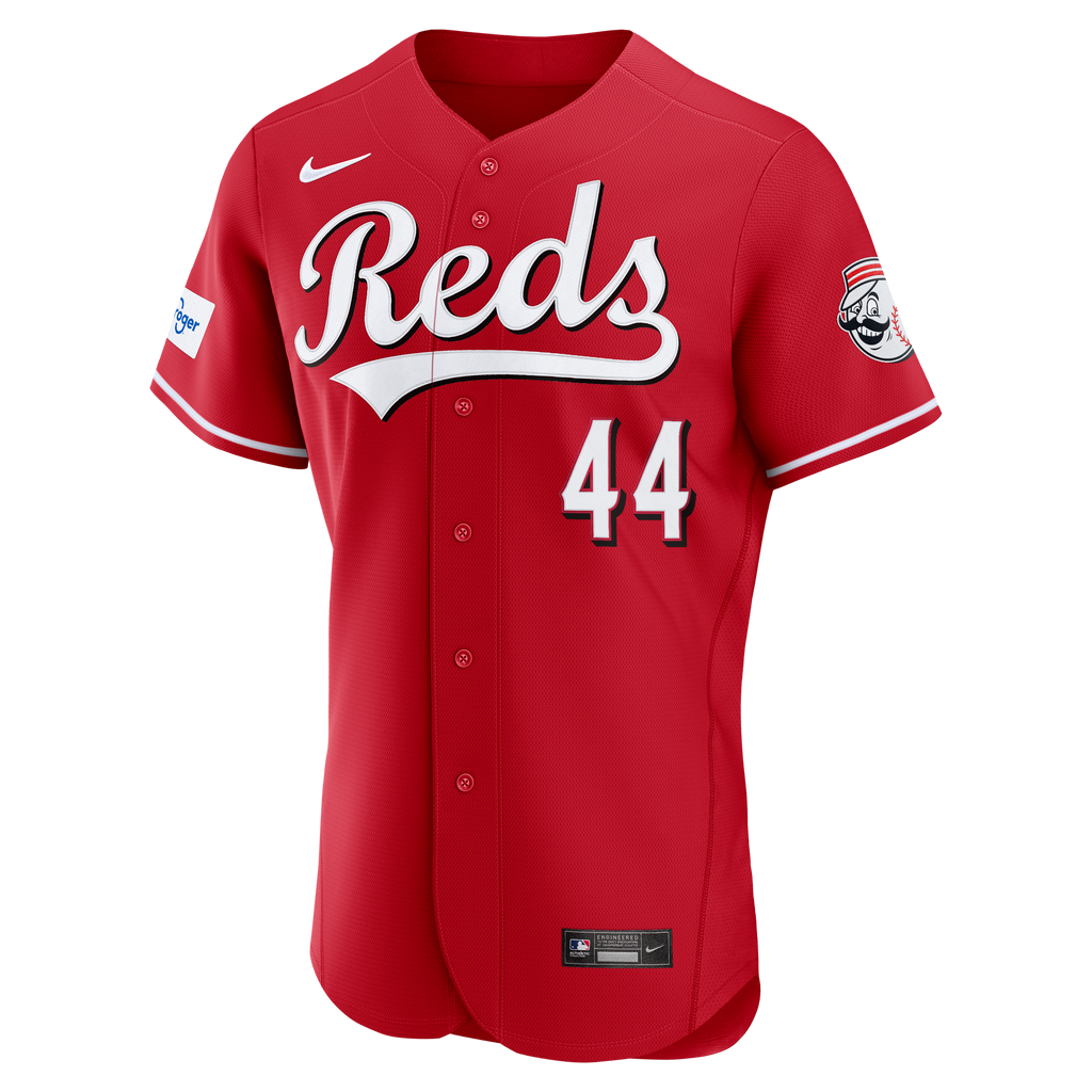 Men's Cincinnati Reds Elly De La Cruz Nike White Home Authentic Sponsor Patch Jersey