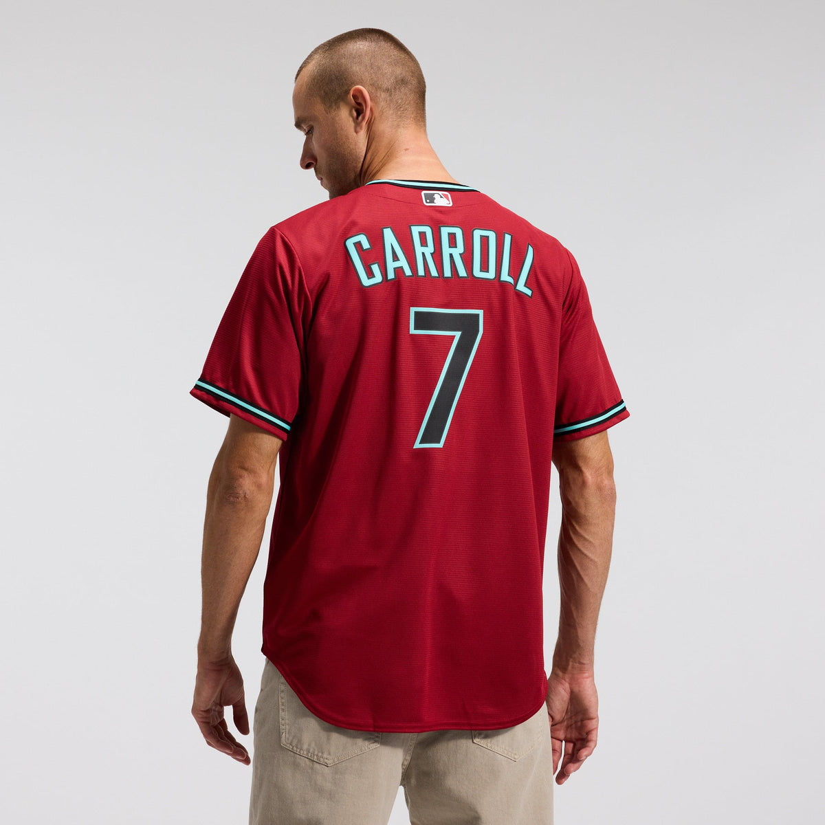 Men's Arizona Diamondbacks Corbin Carroll Nike Black Alternate Replica Jersey