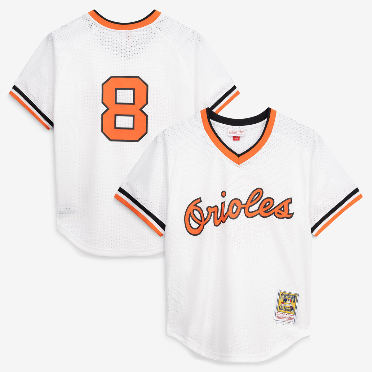 Men's Baltimore Orioles Cal Ripken Jr. Mitchell & Ness Orange Authentic Batting Practice Jersey