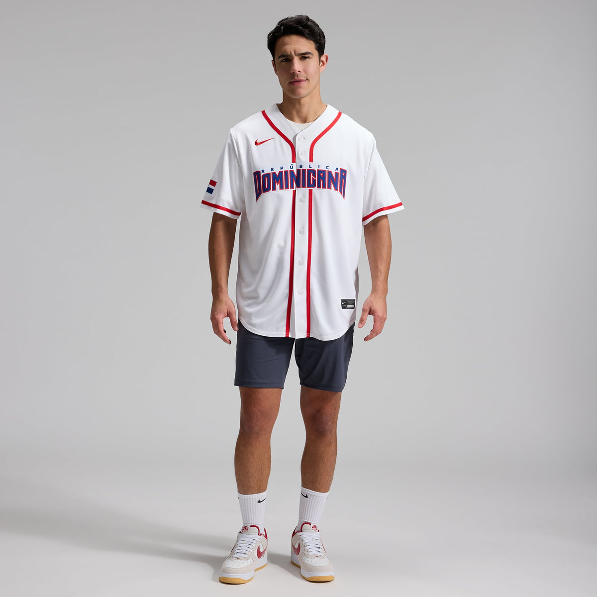 Men's Dominican Republic Baseball Nike White 2026 World Baseball Classic Home Stadium Jersey