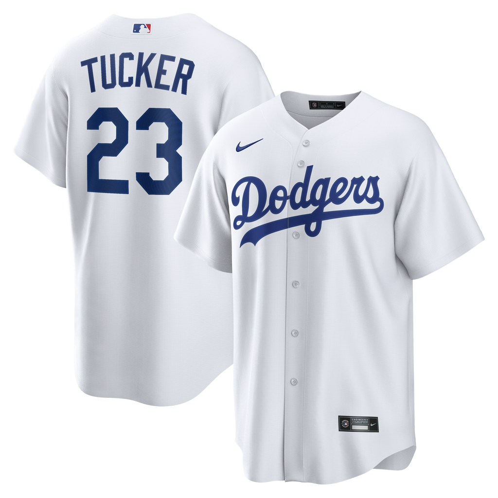 Men's Los Angeles Dodgers Kyle Tucker Nike White Home Replica Jersey