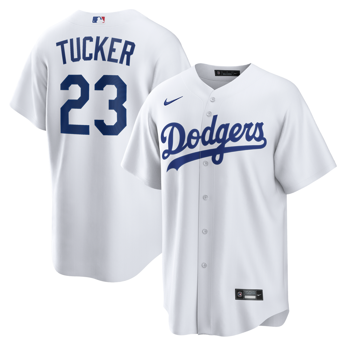 Men's Los Angeles Dodgers Kyle Tucker Nike White Home Replica Jersey