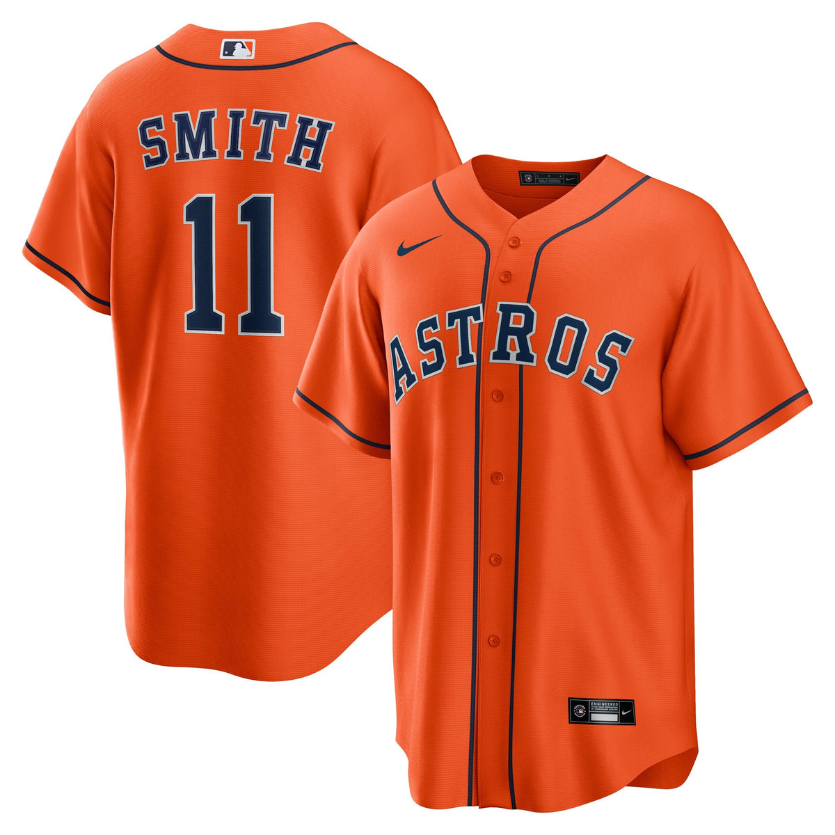 Men's Houston Astros Cam Smith Nike Orange Alternate Replica Jersey