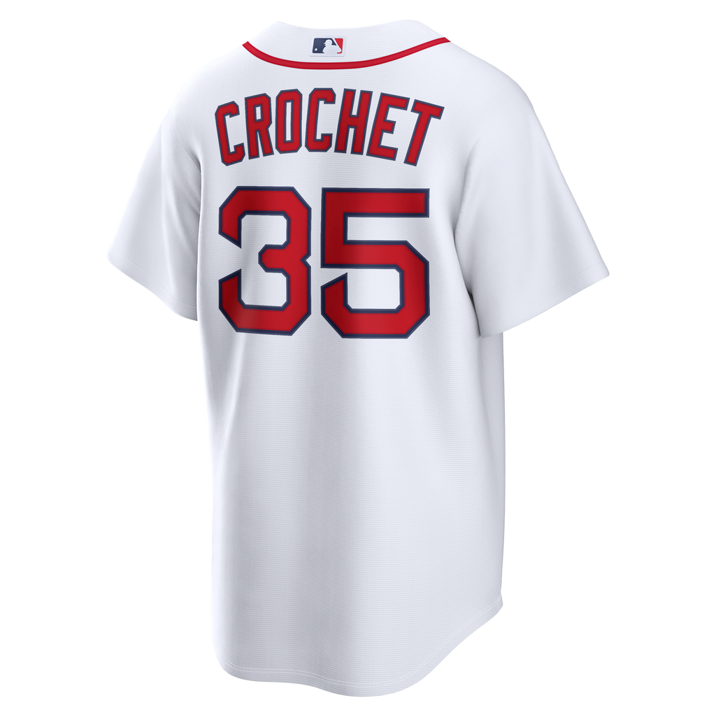 Men's Boston Red Sox Garrett Crochet Nike White Home Replica Jersey