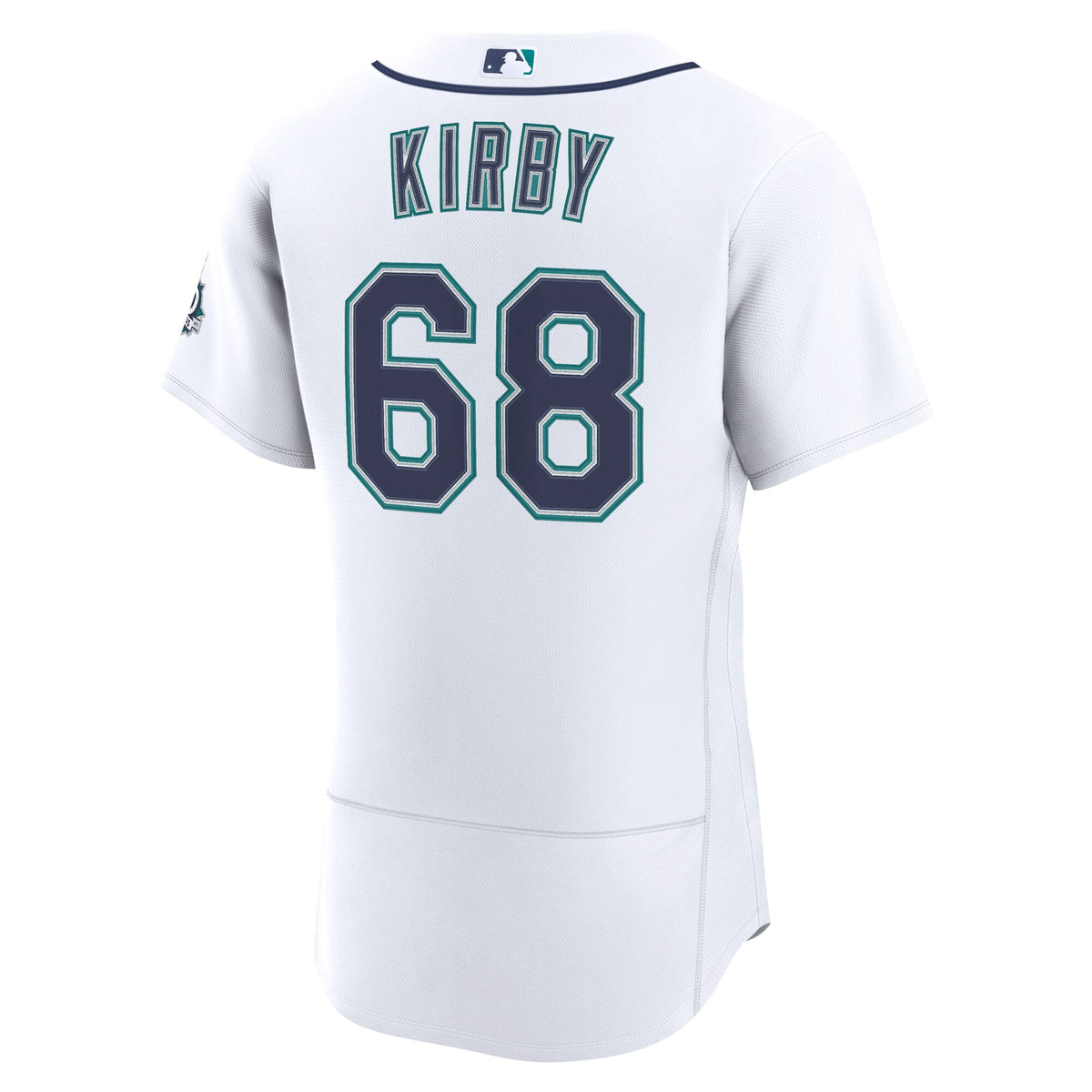 Men's Seattle Mariners George Kirby Nike White Home 50th Season Authentic Jersey