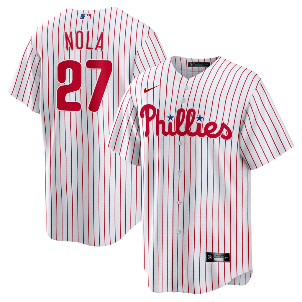 Men's Philadelphia Phillies Aaron Nola Nike White Home Replica Player Name Jersey